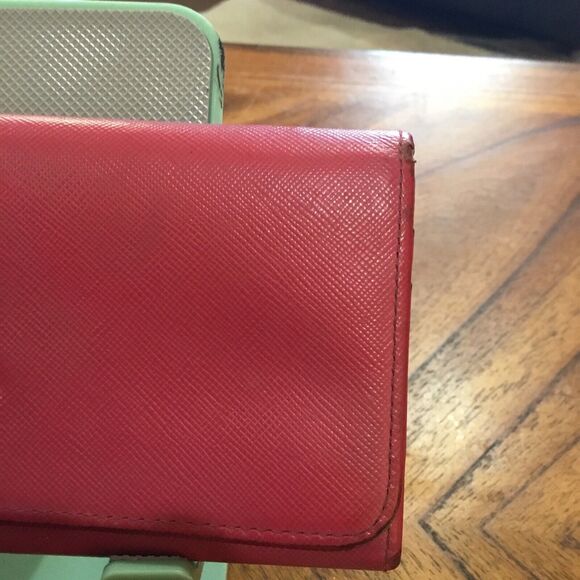 Prada Milano Saffiano Leather Long Wallet Magenta Good Used Condition - Picture 4 of 16